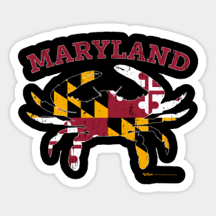 Maryland State Blue Crab Flag Sticker